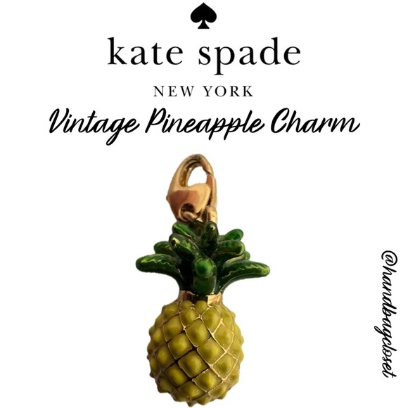 KATE SPADE PINEAPPLE CHARM HOW CHARMING BY THE POOL HOW REFRESHING NO BRACELET - Picture 1 of 8
